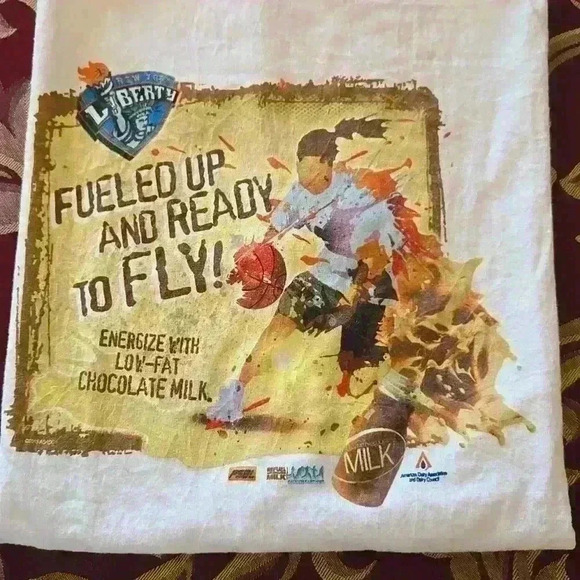 Vintage NY liberty Women's Basketball Pre Shrunk white shirt,Size L - Picture 4 of 4